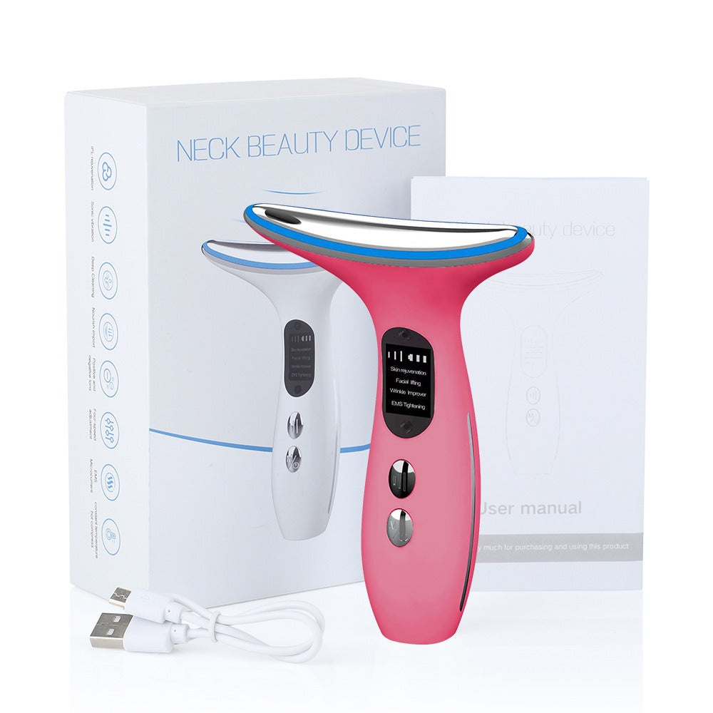 Appareil Beauté Cou & Visage – Microcourant, Chaleur & Lumière LED | Vélyra