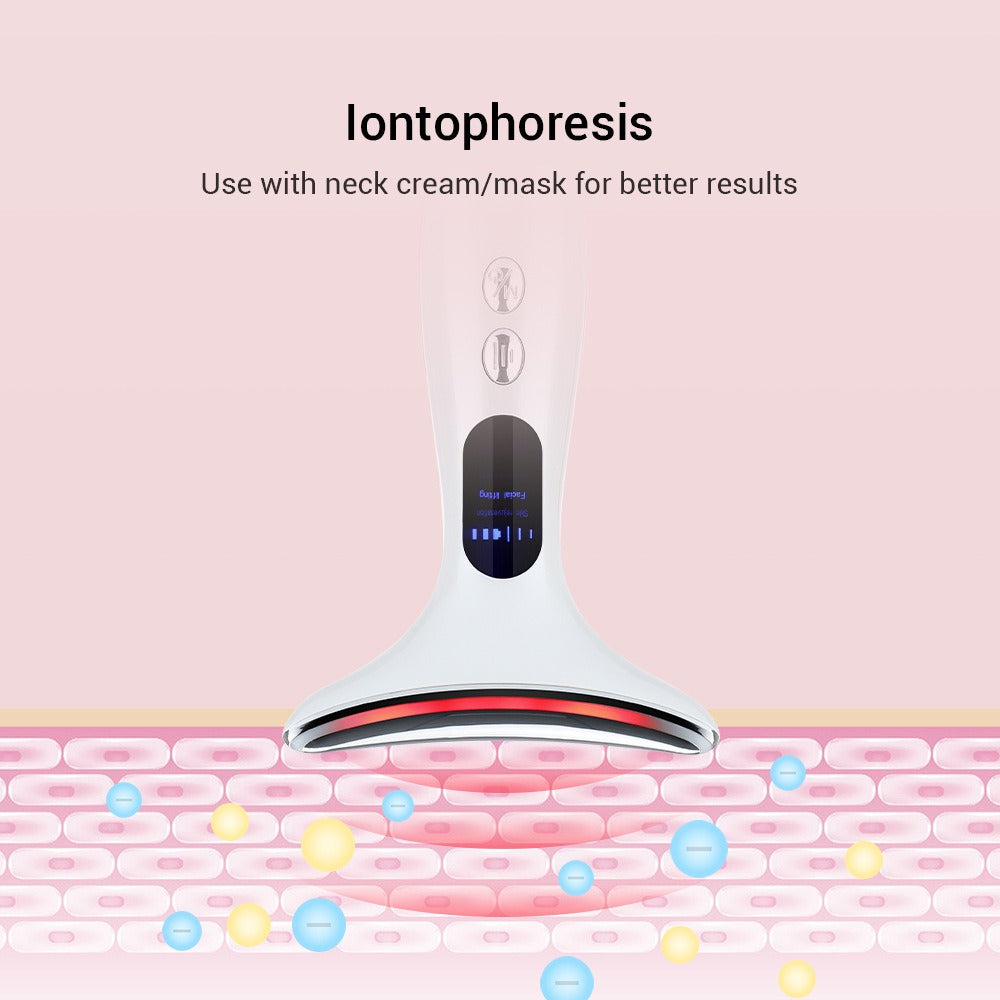 Appareil Beauté Cou & Visage – Microcourant, Chaleur & Lumière LED | Vélyra