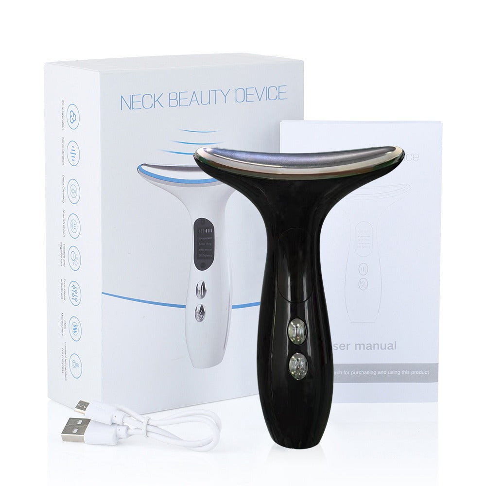 Appareil Beauté Cou & Visage – Microcourant, Chaleur & Lumière LED | Vélyra