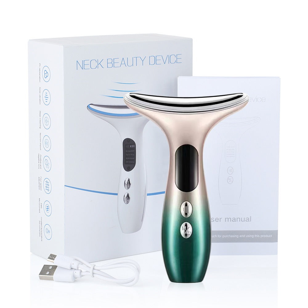 Appareil Beauté Cou & Visage – Microcourant, Chaleur & Lumière LED | Vélyra