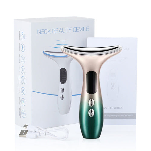 Appareil Beauté Cou & Visage – Microcourant, Chaleur & Lumière LED | Vélyra