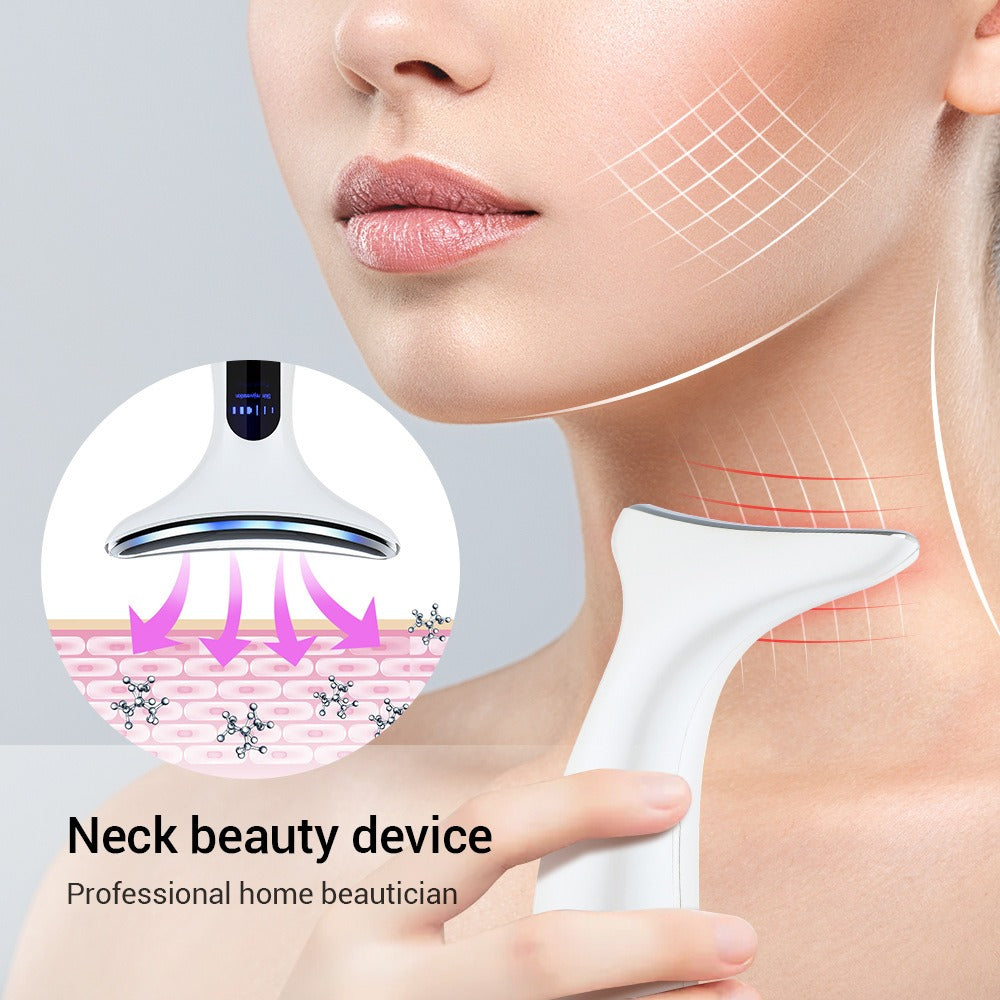 Appareil Beauté Cou & Visage – Microcourant, Chaleur & Lumière LED | Vélyra
