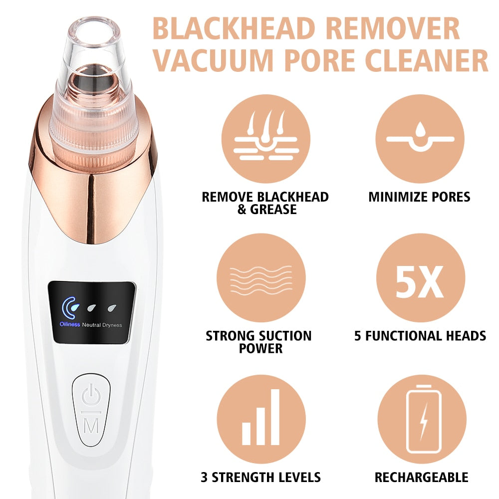 Aspirateur Points Noirs Électrique – Nettoyant Pores & Exfoliant Visage | Vélyra