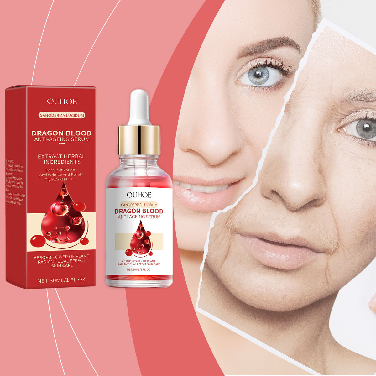 Essence Sang du Dragon OUHOE – Contour, Éclat & Hydratation Visage | Vélyra
