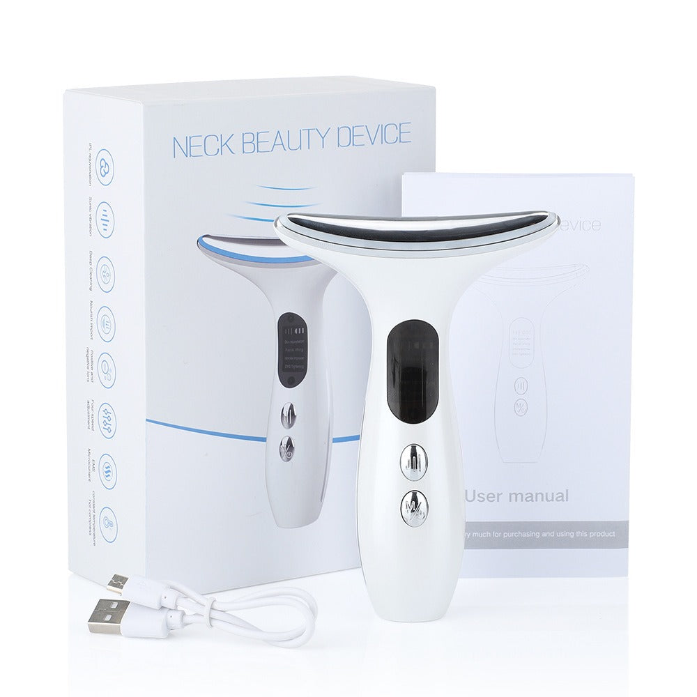 Appareil Beauté Cou & Visage – Microcourant, Chaleur & Lumière LED | Vélyra
