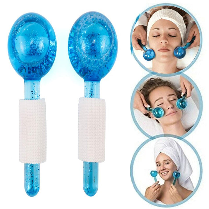 Boule de Massage Glacée en Cristal – Cryothérapie & Éclat Visage | Vélyra